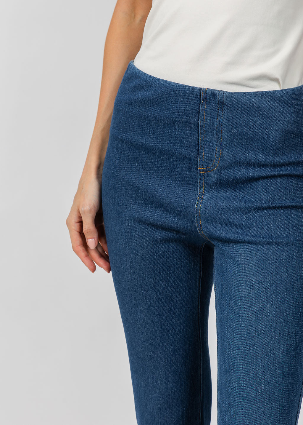 Elliott Lauren Pull On Knit Denim available at Barbara Katz
