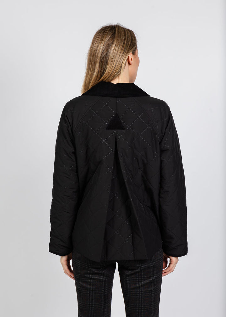 Elliott Lauren Quilted Jacket in Black available at Barbara Katz
