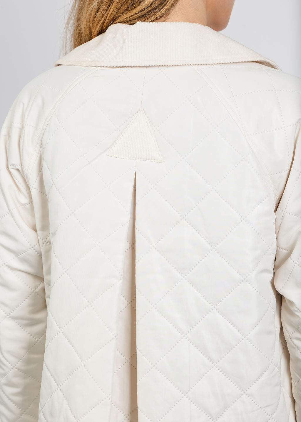 Elliott Lauren Quilted Jacket in Ecru available at Barbara Katz