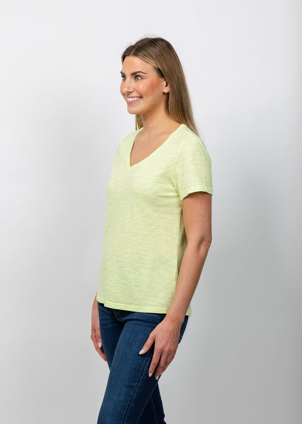 Short Sleeve V-Neck Tee - Mojito