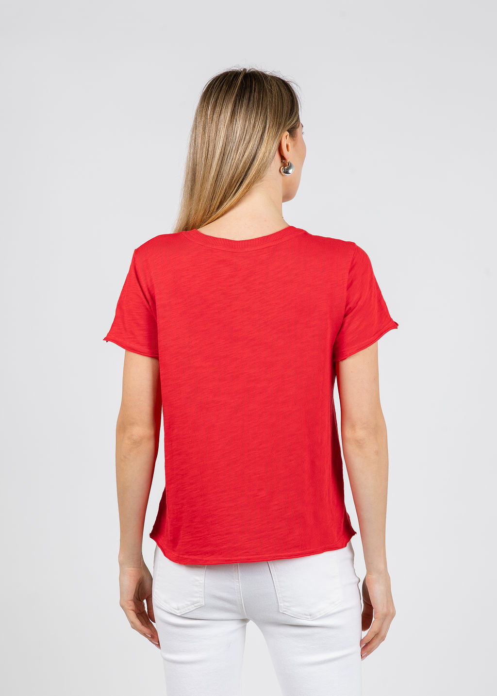 Elliott Lauren Silvie Short Sleeve Tee in Cherry available at Barbara Katz