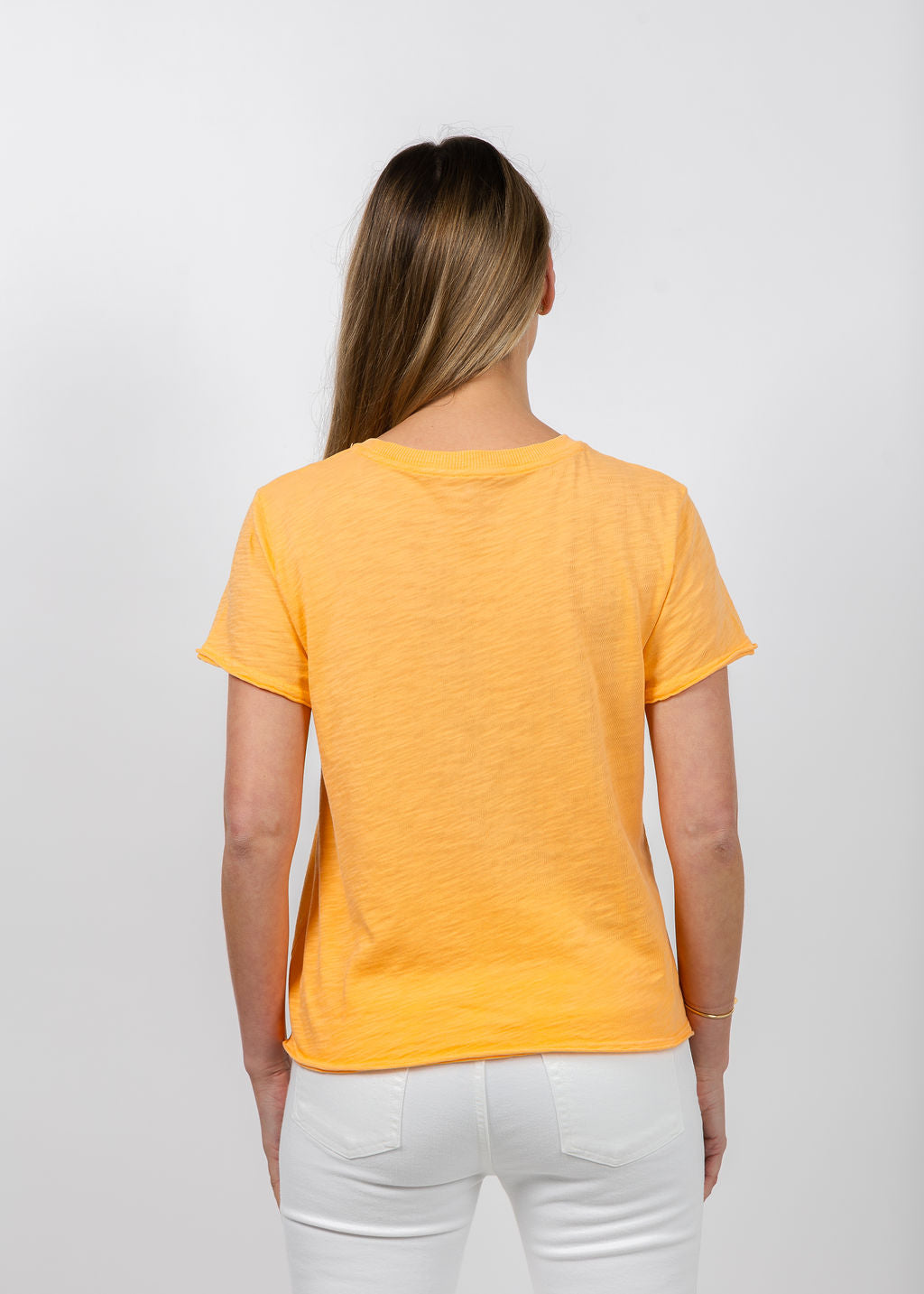Elliott Lauren Silvie Short Sleeve Tee in Creamsicle available at Barbara Katz