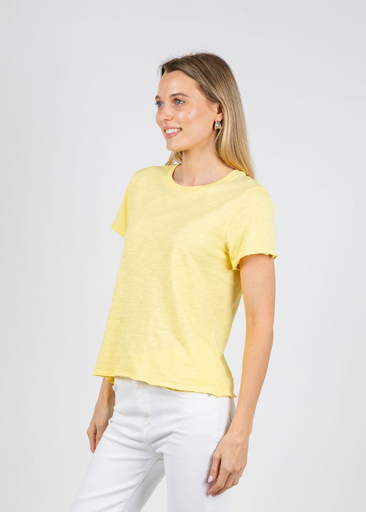 Elliott Lauren Silvie Short Sleeve Tee in Daffodil available at Barbara Katz