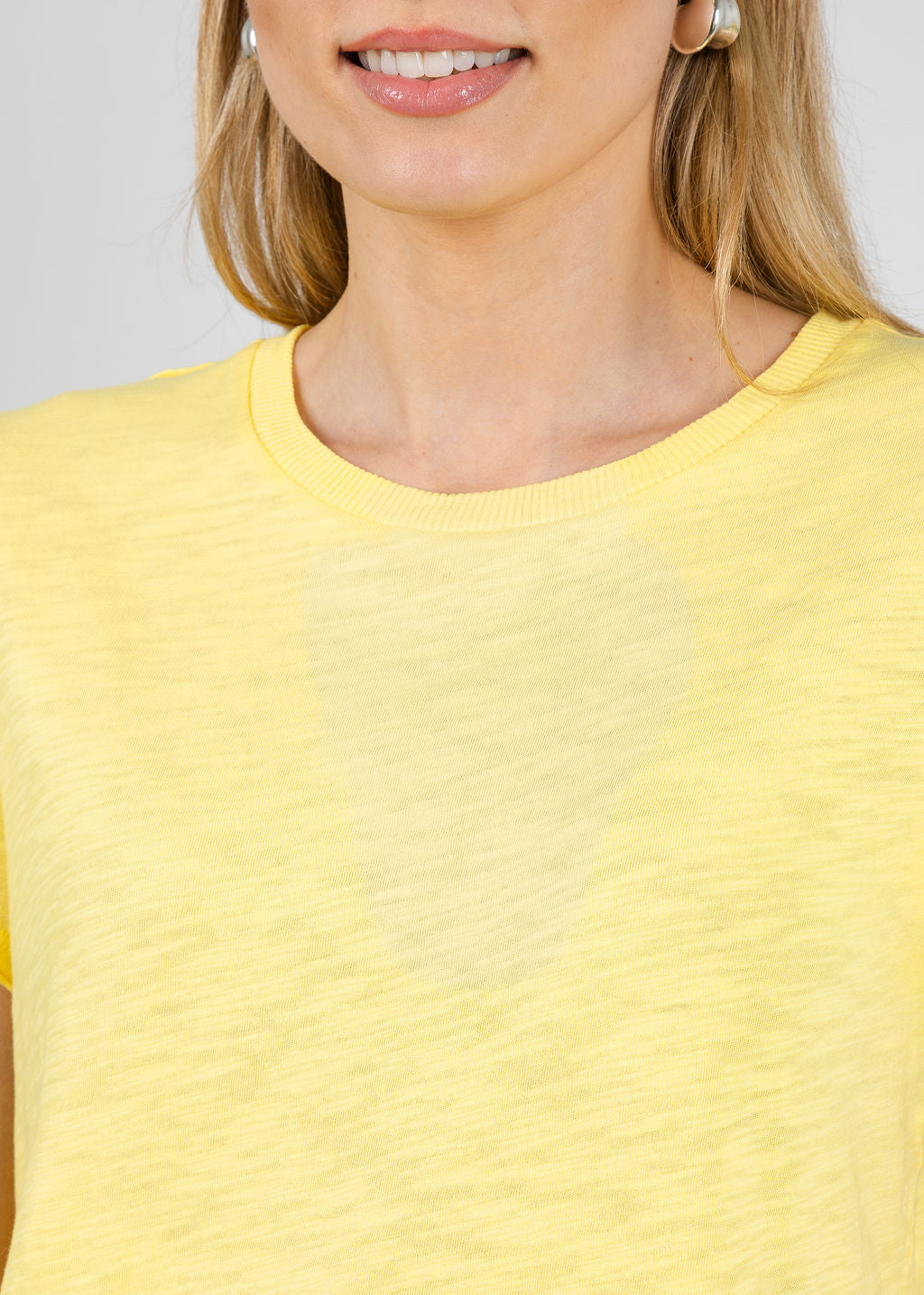 Elliott Lauren Silvie Short Sleeve Tee in Daffodil available at Barbara Katz