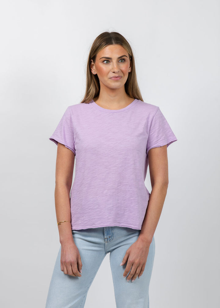 Elliott Lauren Silvie Short Sleeve Tee in Lavender available at Barbara Katz
