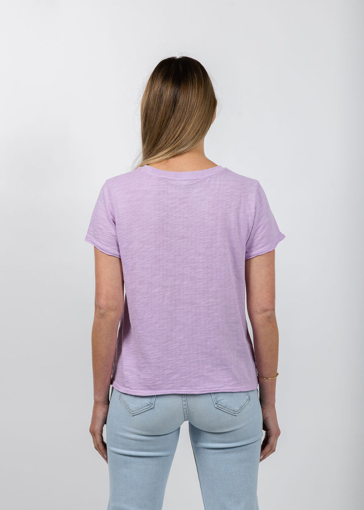 Elliott Lauren Silvie Short Sleeve Tee in Lavender available at Barbara Katz