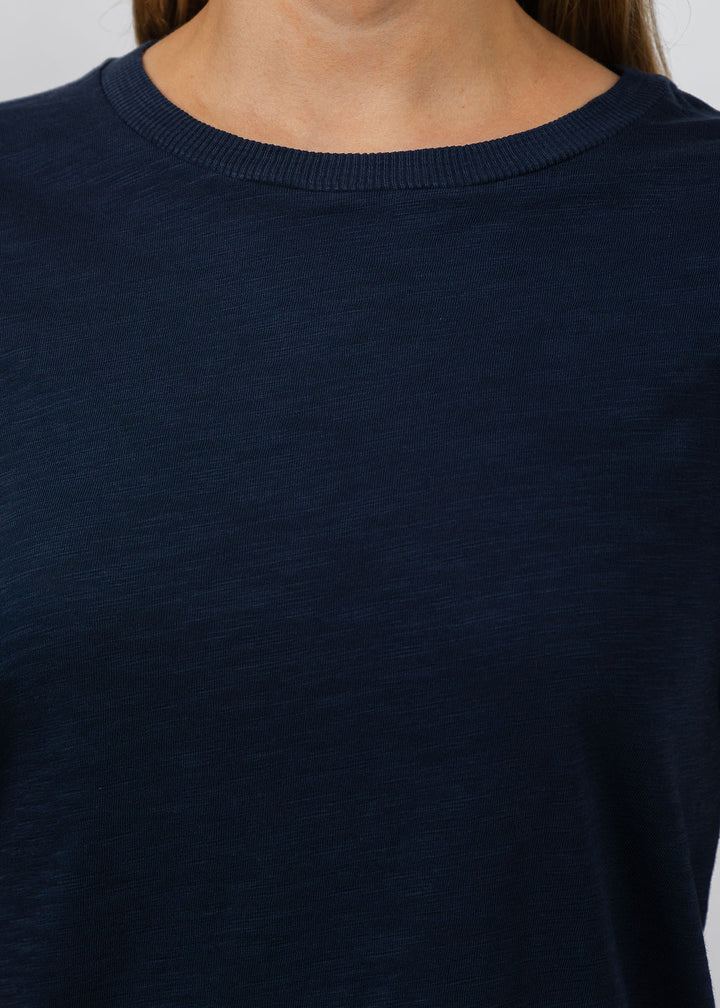 Elliott Lauren Silvie Short Sleeve Tee in Navy available at Barbara Katz