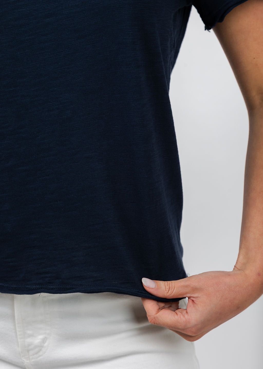 Elliott Lauren Silvie Short Sleeve Tee in Navy available at Barbara Katz