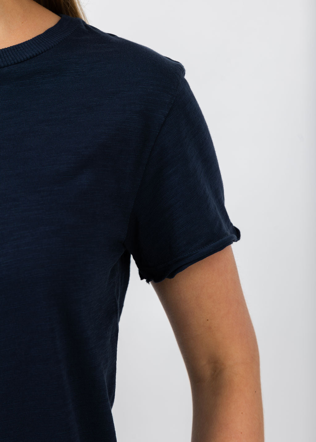 Elliott Lauren Silvie Short Sleeve Tee in Navy available at Barbara Katz