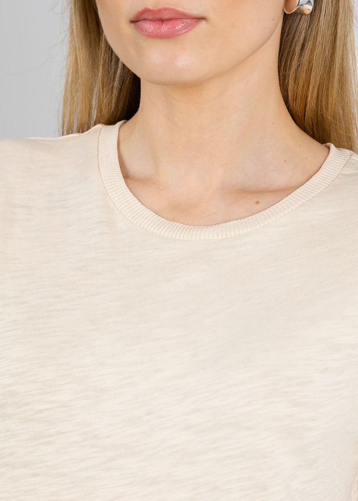 Elliott Lauren Silvie Short Sleeve Tee in Oat available at Barbara Katz