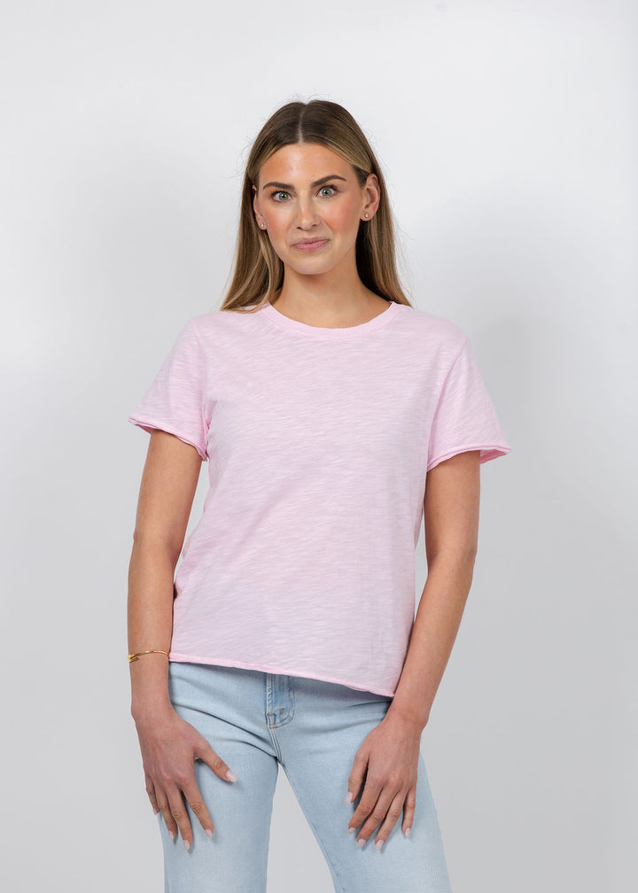 Elliott Lauren Silvie Short Sleeve Tee in Petal available at Barbara Katz