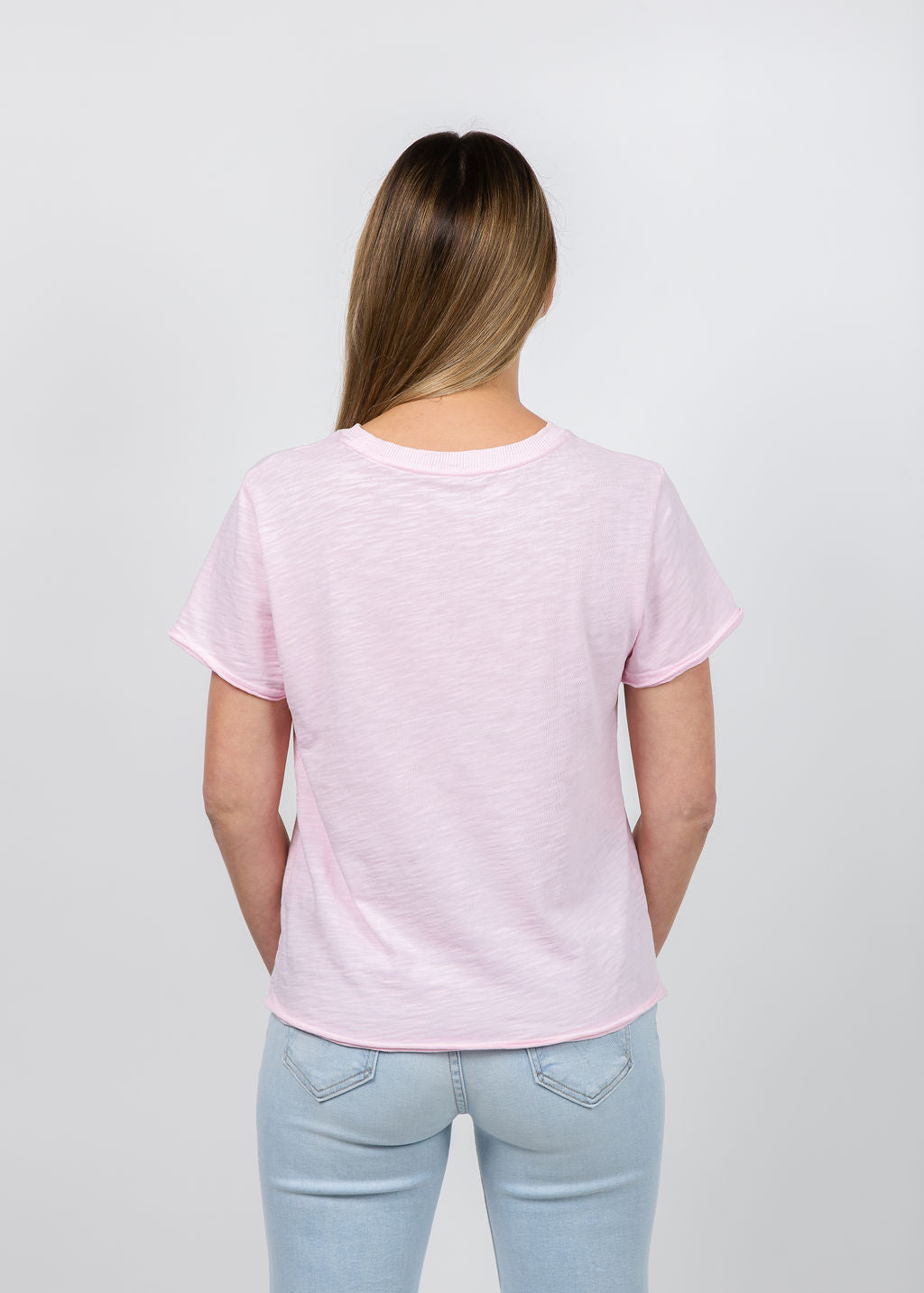 Elliott Lauren Silvie Short Sleeve Tee in Petal available at Barbara Katz
