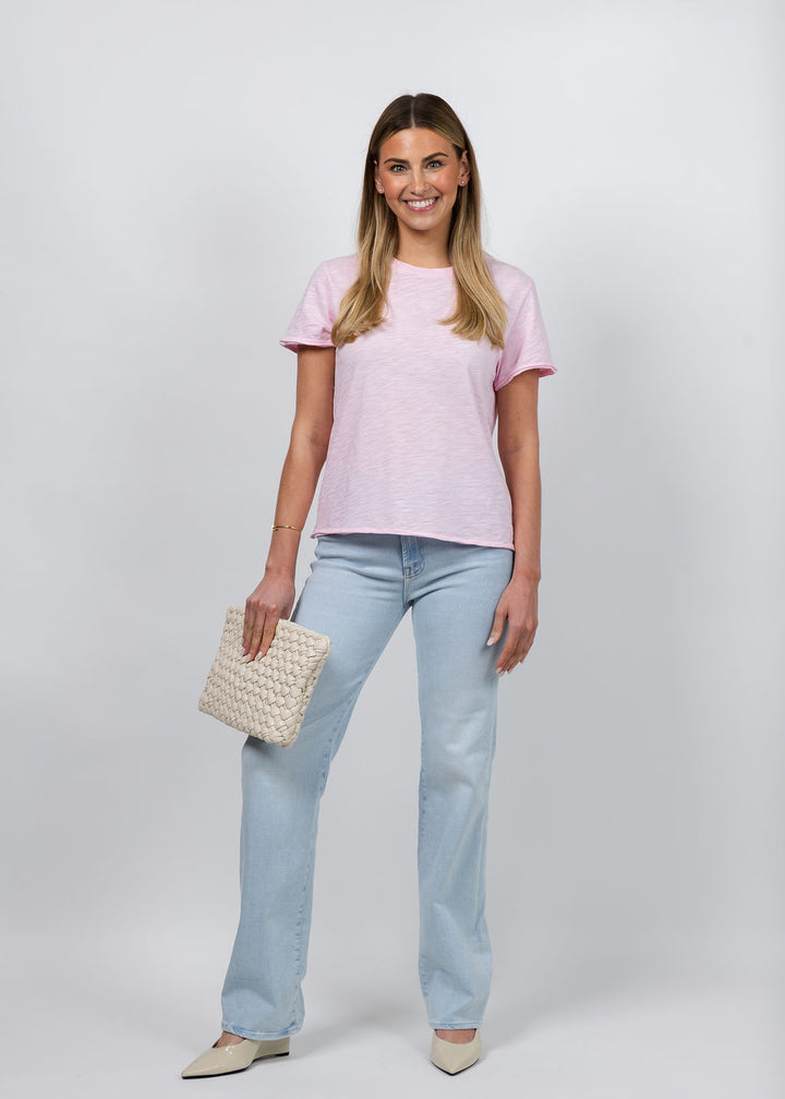 Elliott Lauren Silvie Short Sleeve Tee in Petal available at Barbara Katz