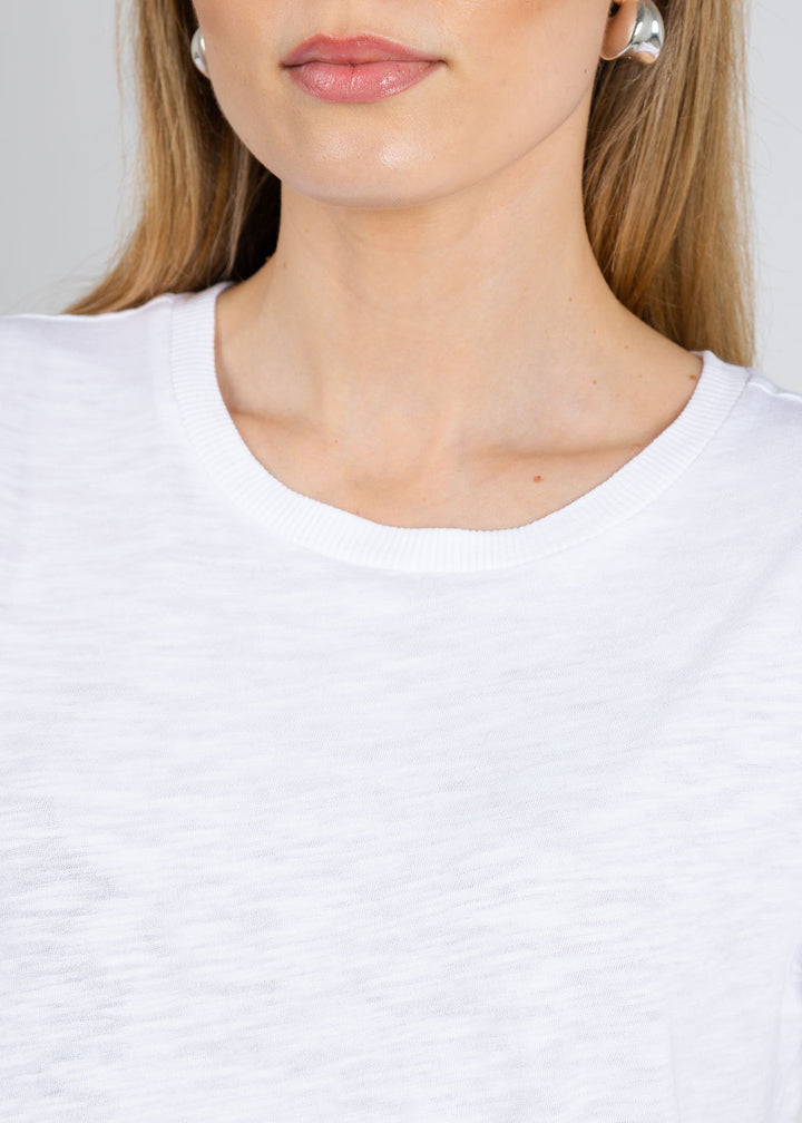 Elliott Lauren Silvie Short Sleeve Tee in White available at Barbara Katz