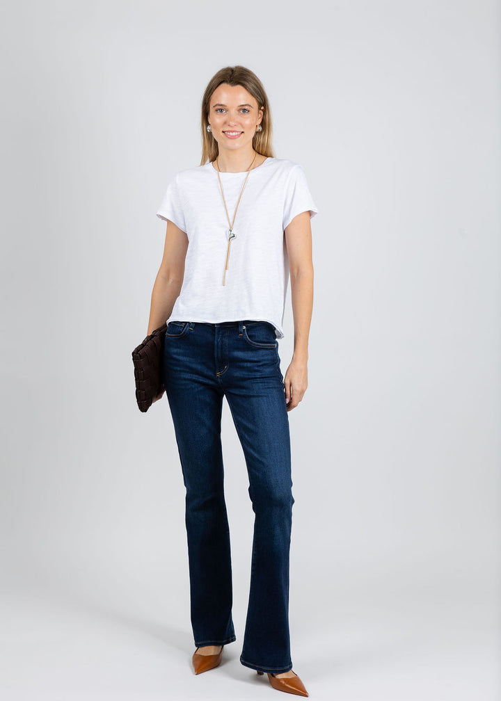 Elliott Lauren Silvie Short Sleeve Tee in White available at Barbara Katz
