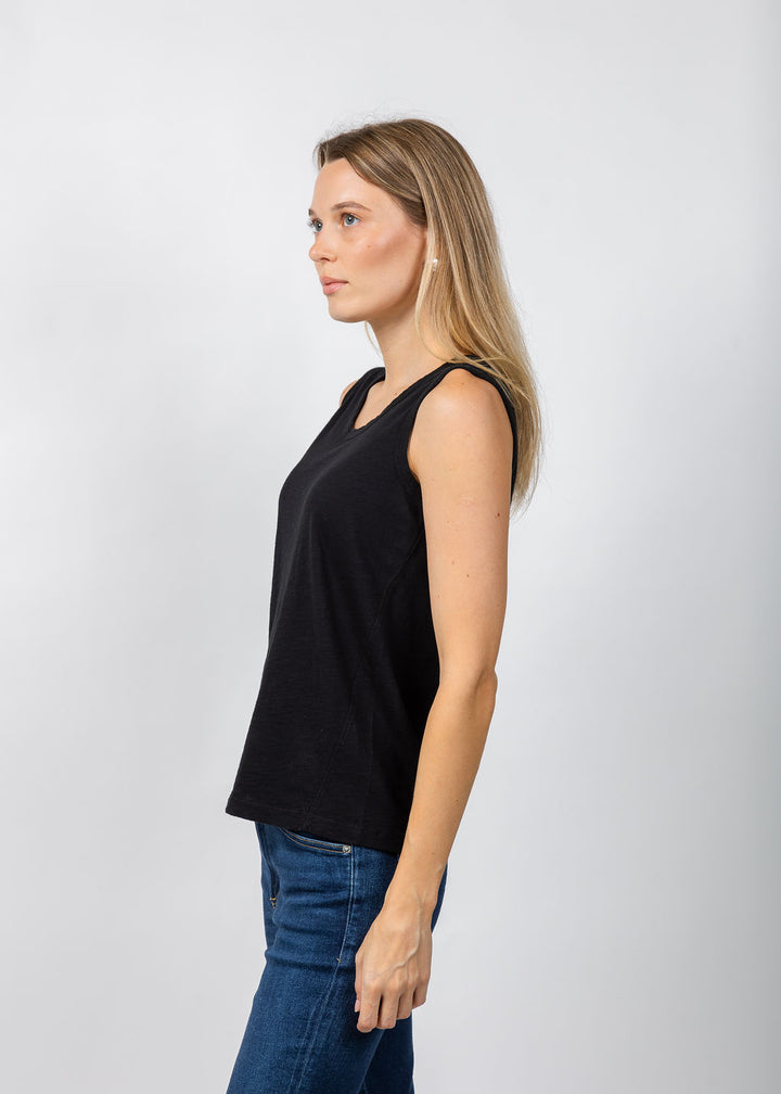 Elliott Lauren Sleeveless Tank Top in Black available at Barbara Katz