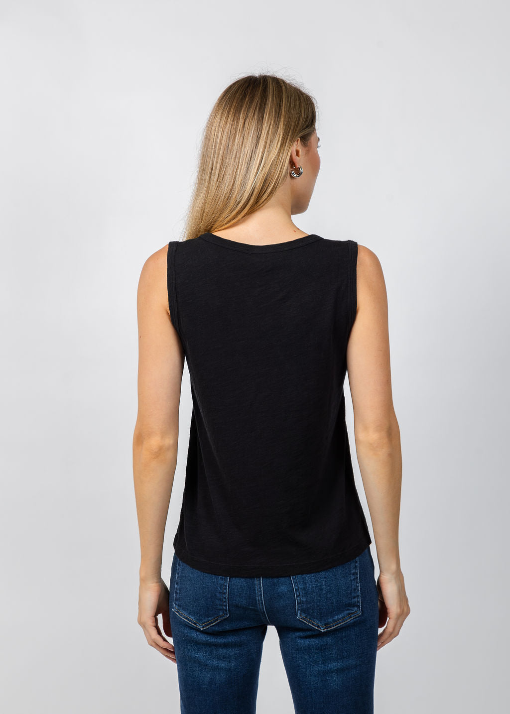 Elliott Lauren Sleeveless Tank Top in Black available at Barbara Katz