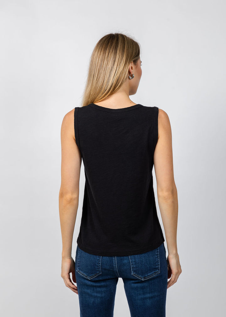 Elliott Lauren Sleeveless Tank Top in Black available at Barbara Katz