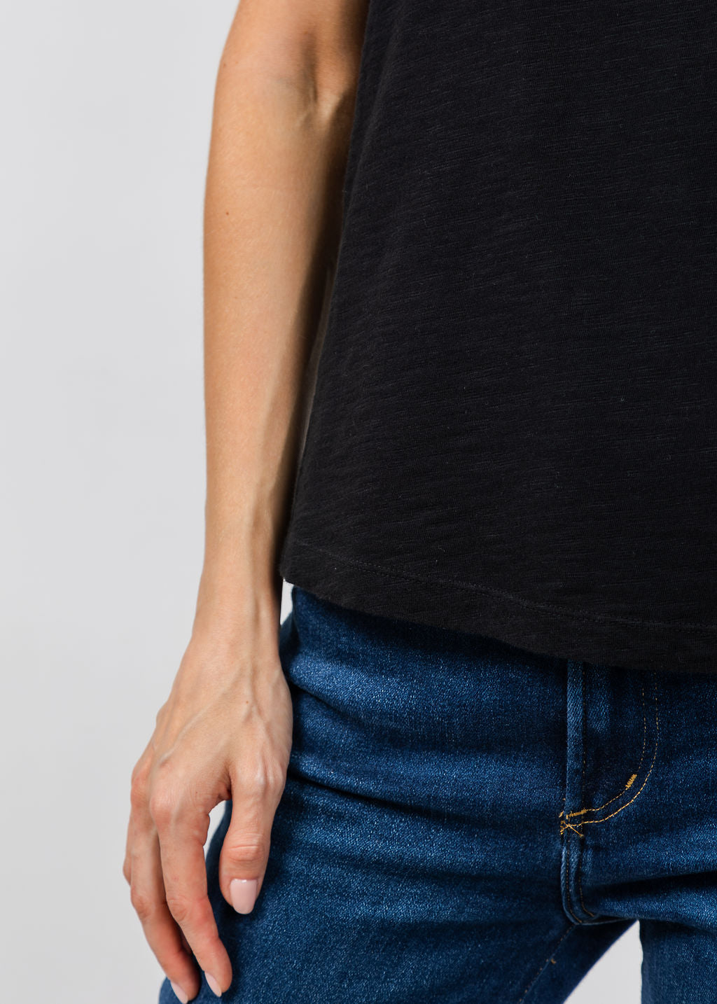 Elliott Lauren Sleeveless Tank Top in Black available at Barbara Katz