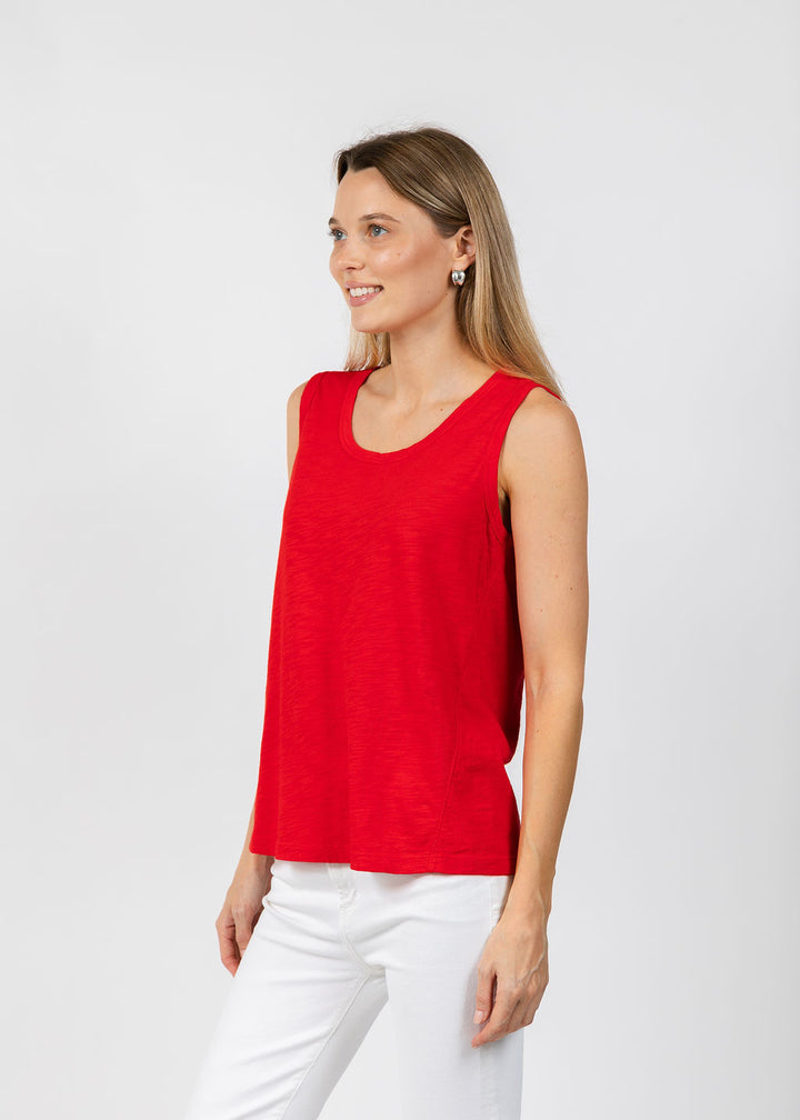 Elliott Lauren Sleeveless Tank Top in Cherry available at Barbara Katz