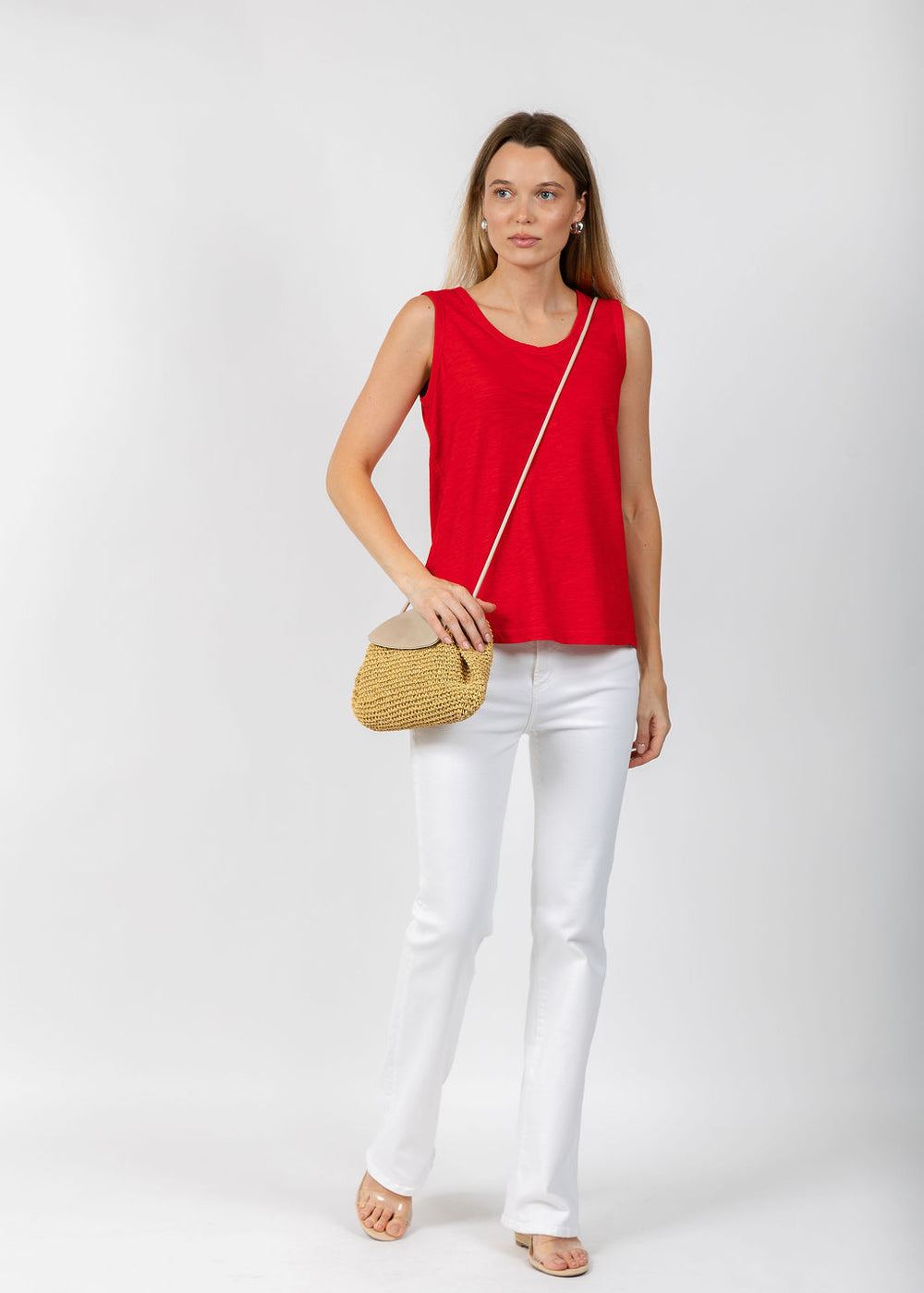 Elliott Lauren Sleeveless Tank Top in Cherry available at Barbara Katz