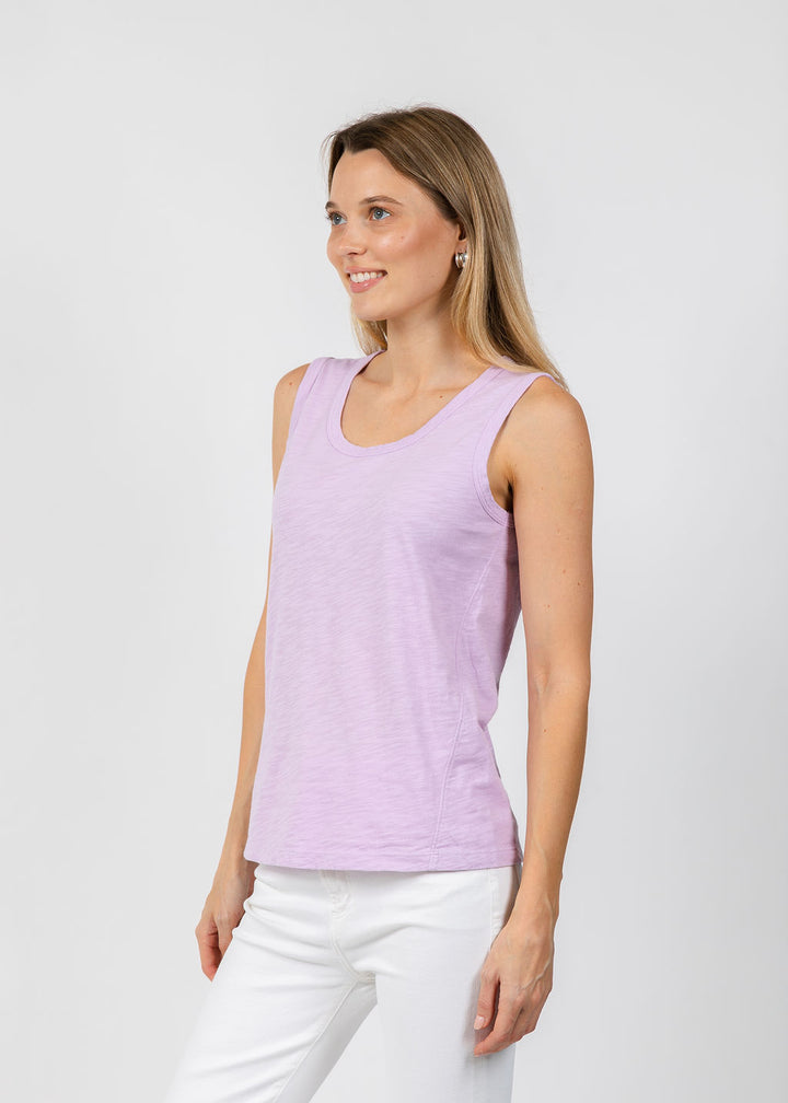 Elliott Lauren Sleeveless Tank Top in Lavender available at Barbara Katz