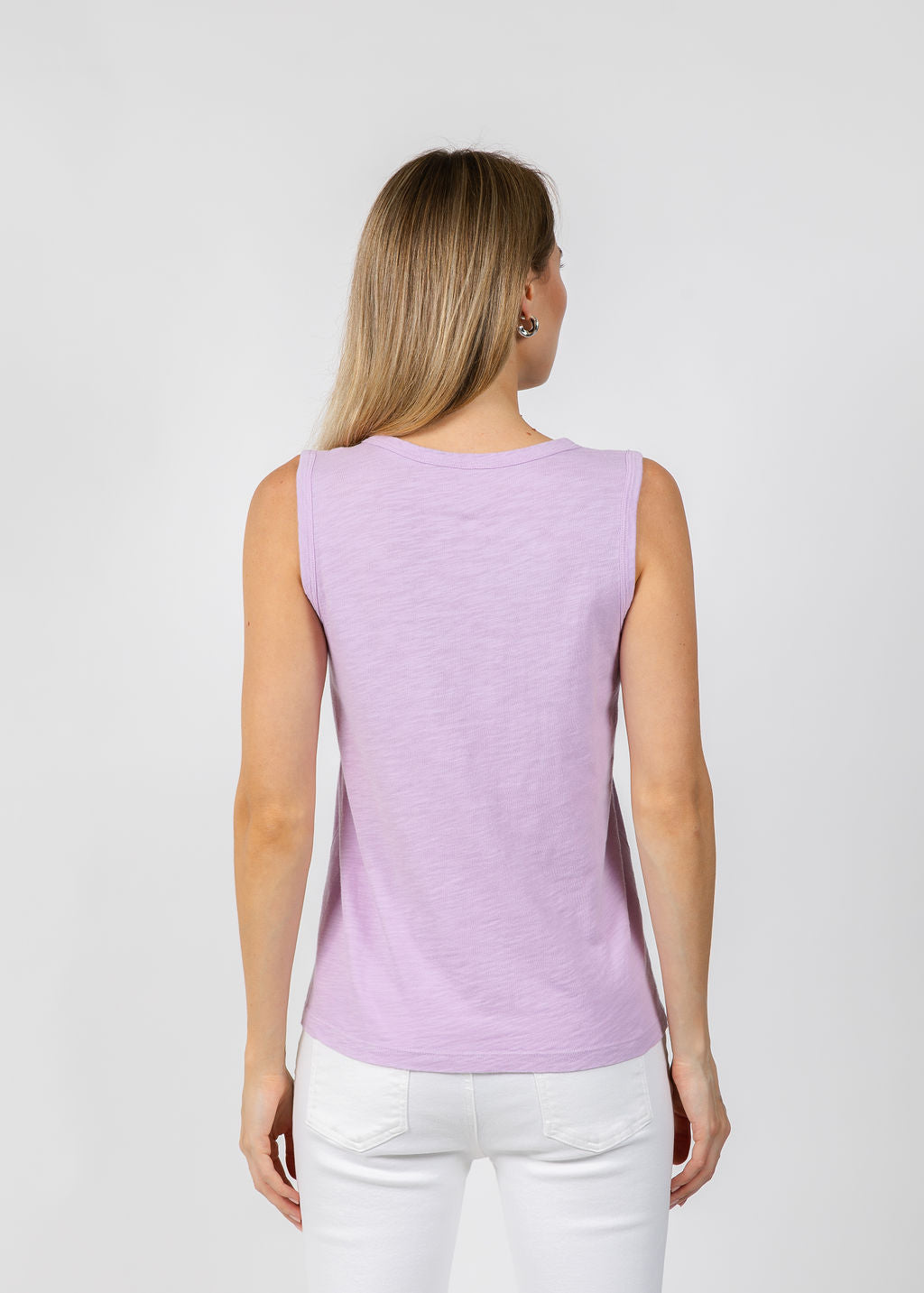 Elliott Lauren Sleeveless Tank Top in Lavender available at Barbara Katz