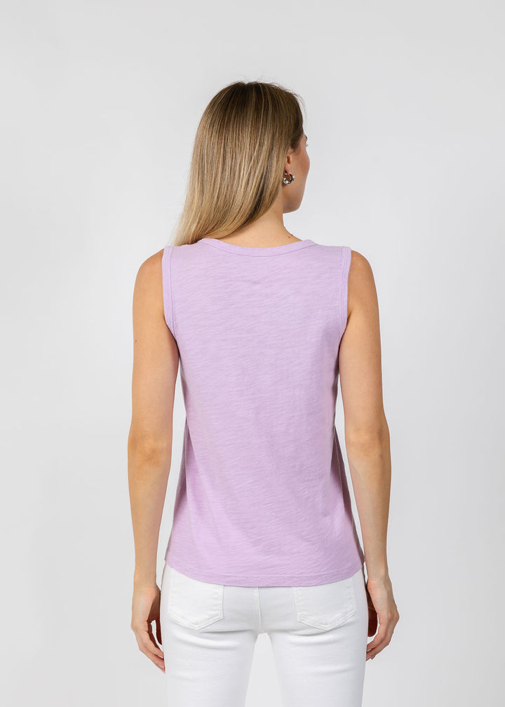 Elliott Lauren Sleeveless Tank Top in Lavender available at Barbara Katz