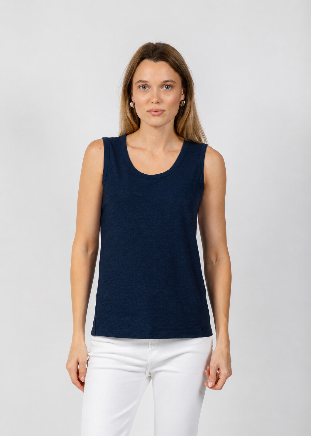 Elliott Lauren Sleeveless Tank Top in Navy available at Barbara Katz