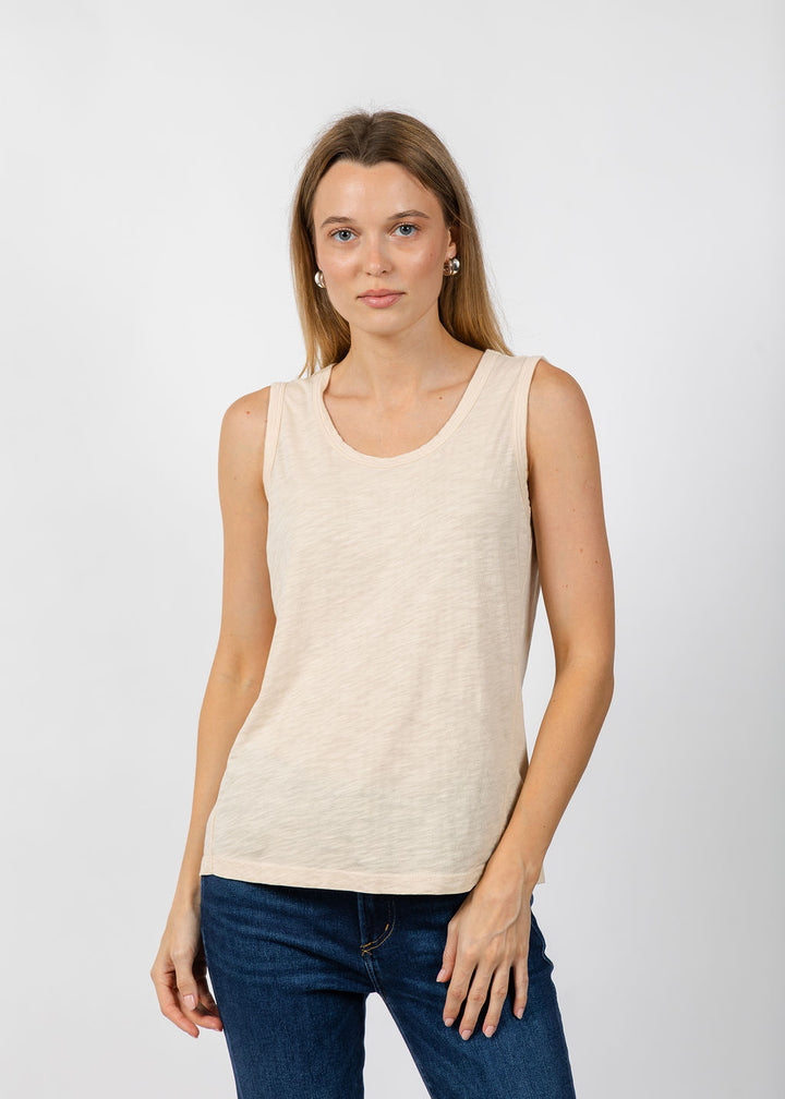 Elliott Lauren Sleeveless Tank Top in Oat available at Barbara Katz