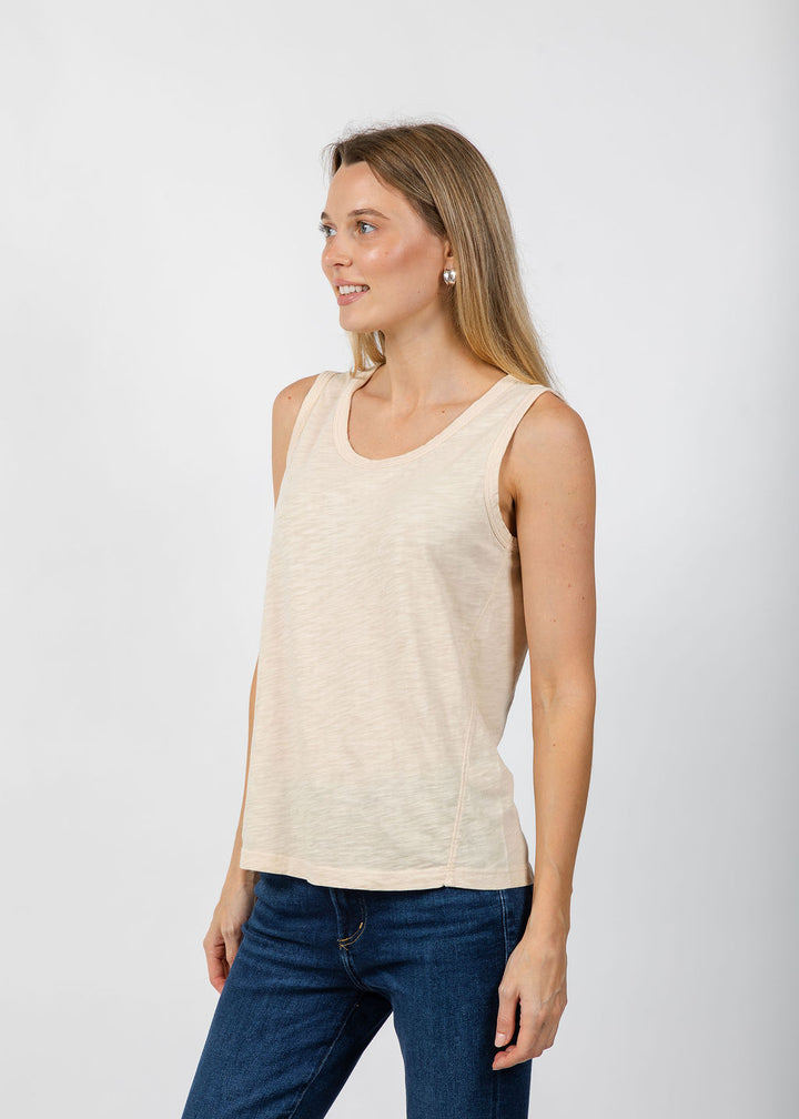 Elliott Lauren Sleeveless Tank Top in Oat available at Barbara Katz