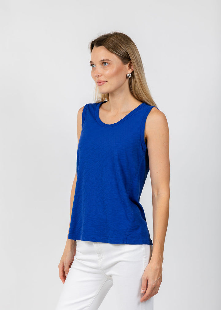 Elliott Lauren Sleeveless Tank Top in Royal available at Barbara Katz