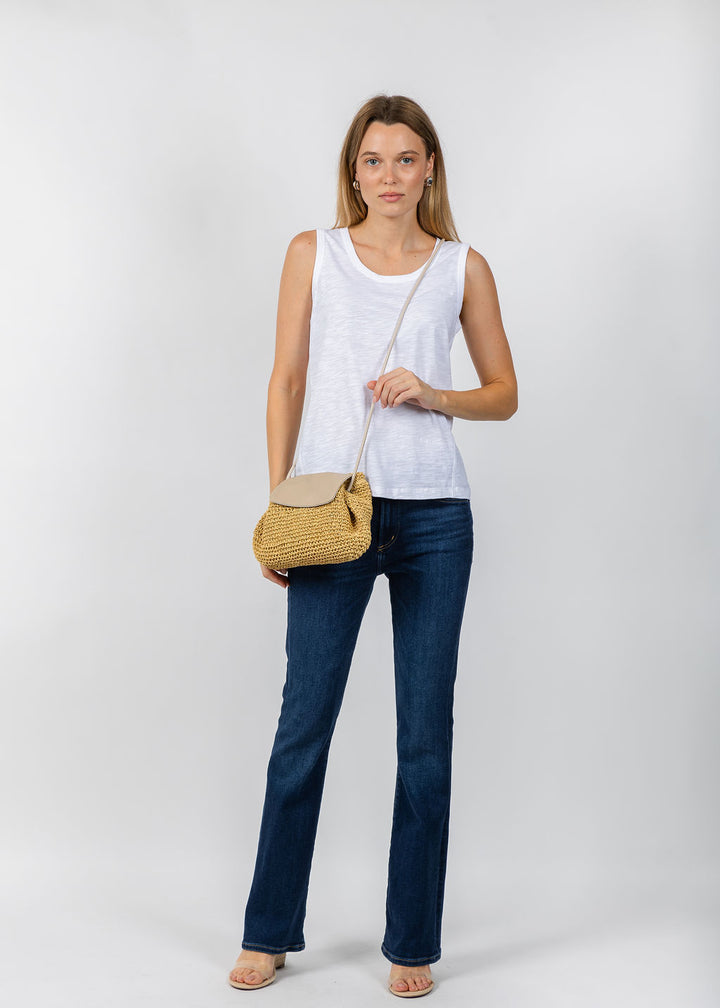 Elliott Lauren Sleeveless Tank Top in White available at Barbara Katz