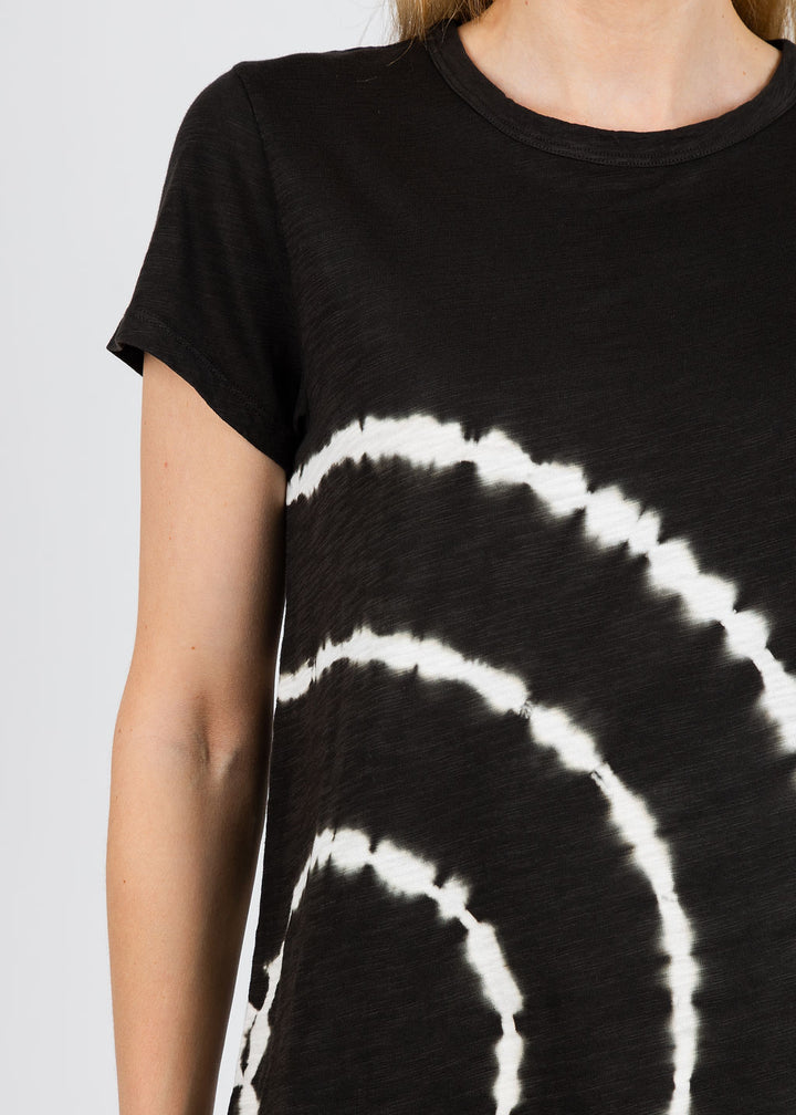 Elliott Lauren Sonar Circular Tie Dye Tee in Black available at Barbara Katz
