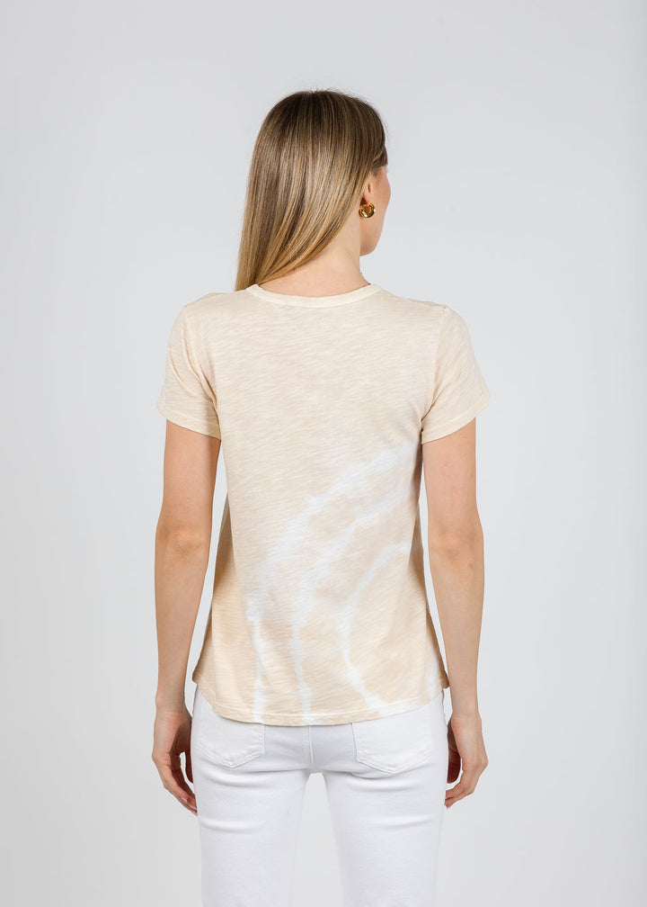 Elliott Lauren Sonar Circular Tie Dye Tee in Natural available at Barbara Katz
