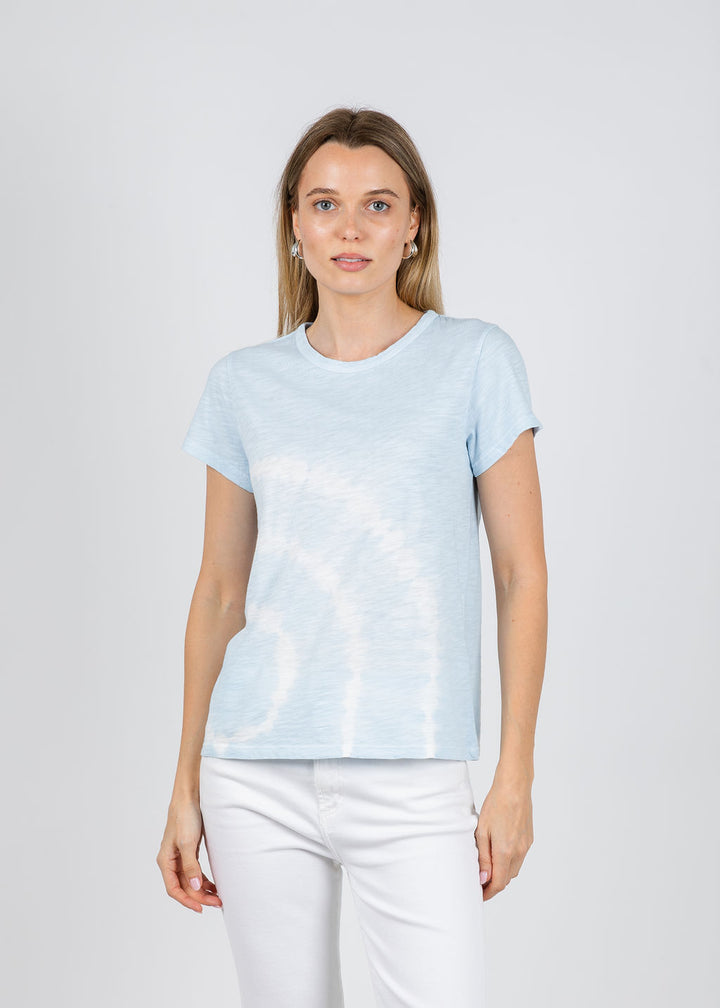 Elliott Lauren Sonar Circular Tie Dye Tee in Sky available at Barbara Katz