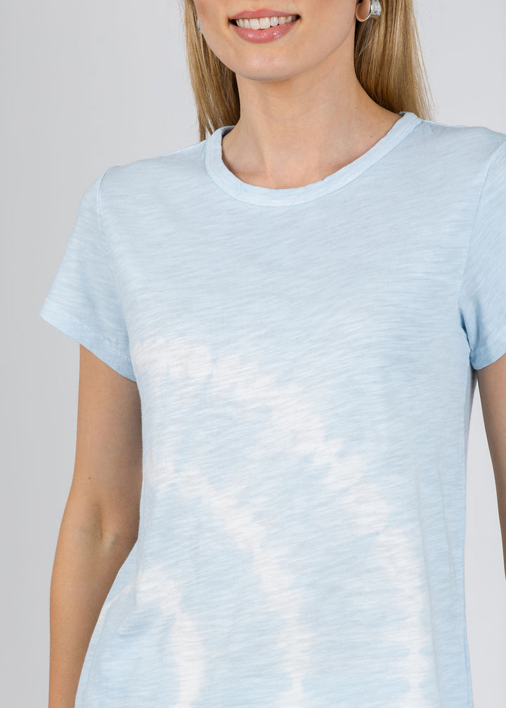 Elliott Lauren Sonar Circular Tie Dye Tee in Sky available at Barbara Katz