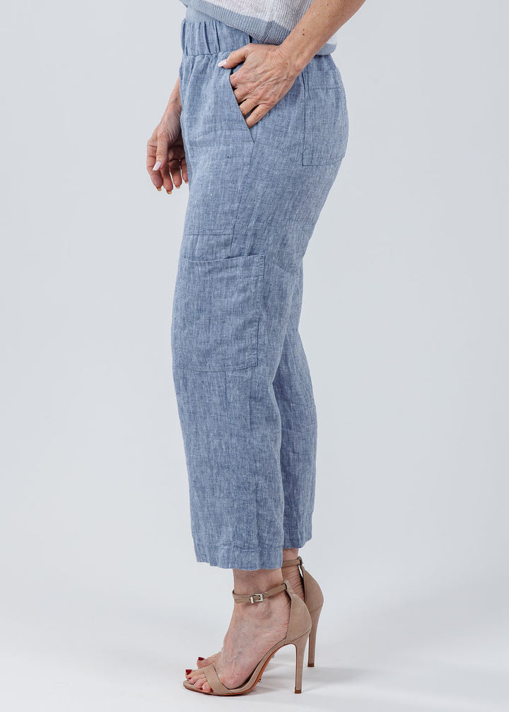 Elliott Lauren Tonya Cargo Pants in French Blue available at Barbara Katz