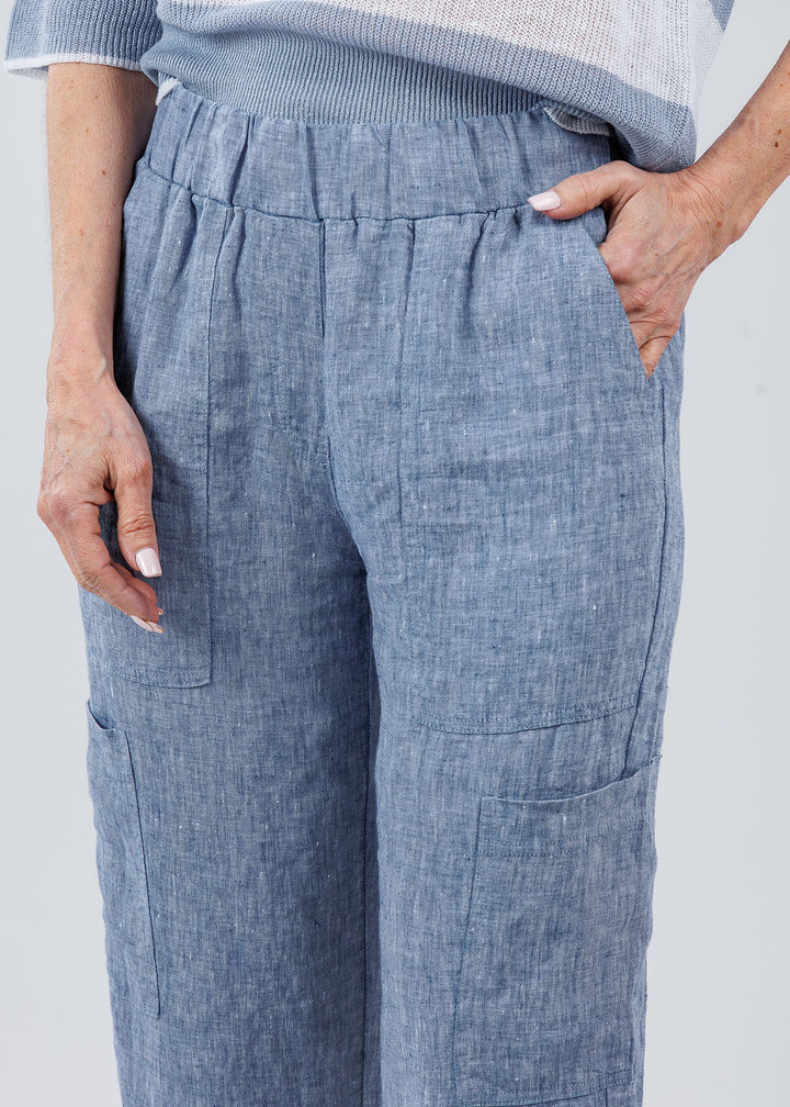 Elliott Lauren Tonya Cargo Pants in French Blue available at Barbara Katz