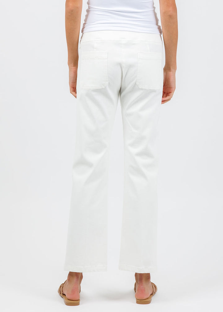 Elliott Lauren Twill Patch Pocket Jean in Cream available at Barbara Katz