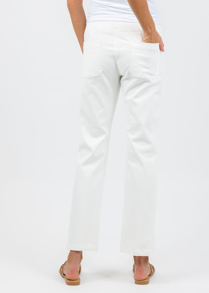Elliott Lauren Twill Patch Pocket Jean in Cream available at Barbara Katz