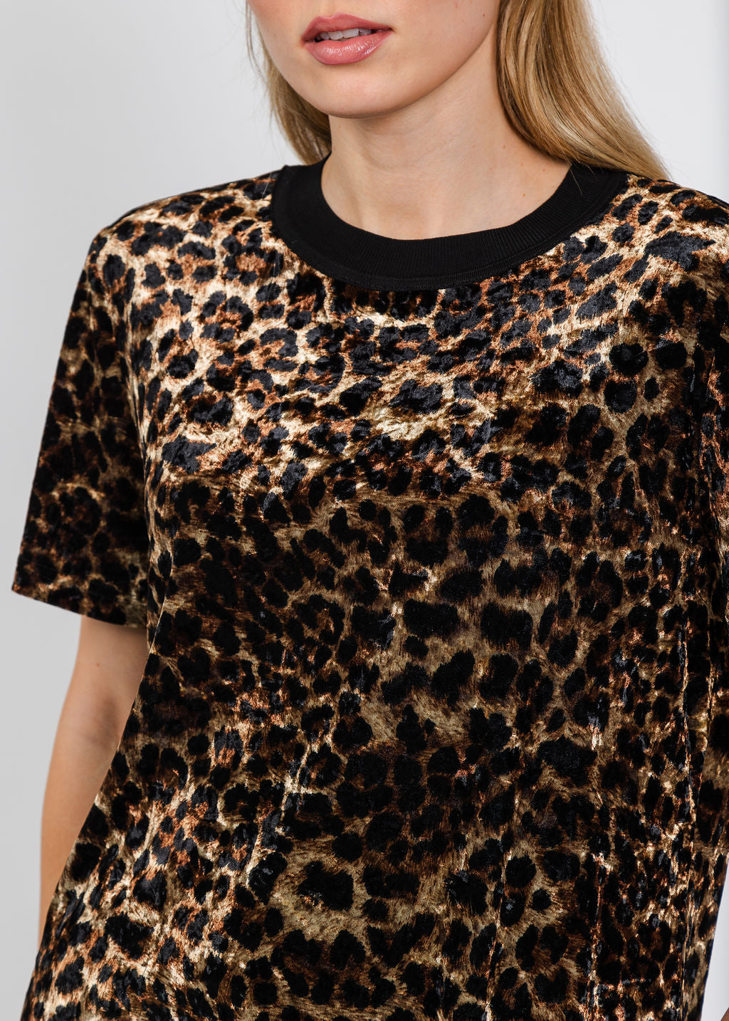 Elliott Lauren Velvet Animal T-Shirt in Leopard print available at Barbara Katz