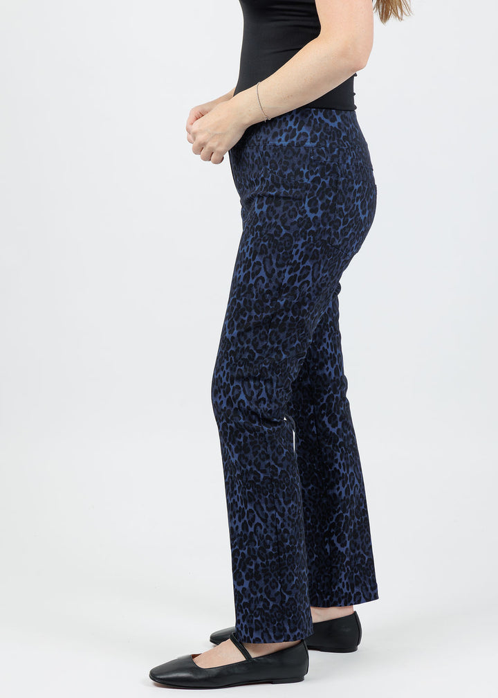Elliott Lauren Wild Cat Pull-On Pants in Navy available at Barbara Katz
