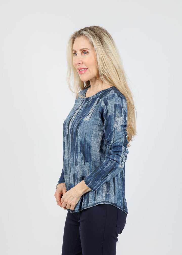 Elliott Lauren Blue Note Center Seam Tee available at Barbara Katz