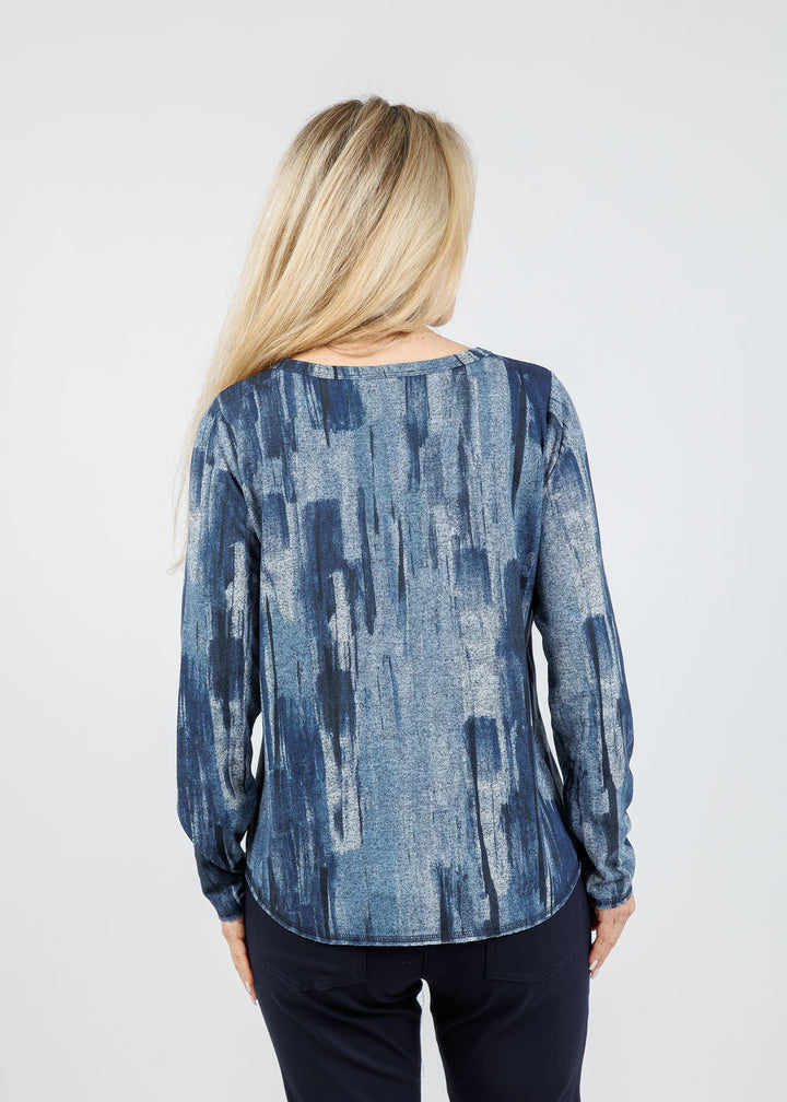 Elliott Lauren Blue Note Center Seam Tee available at Barbara Katz