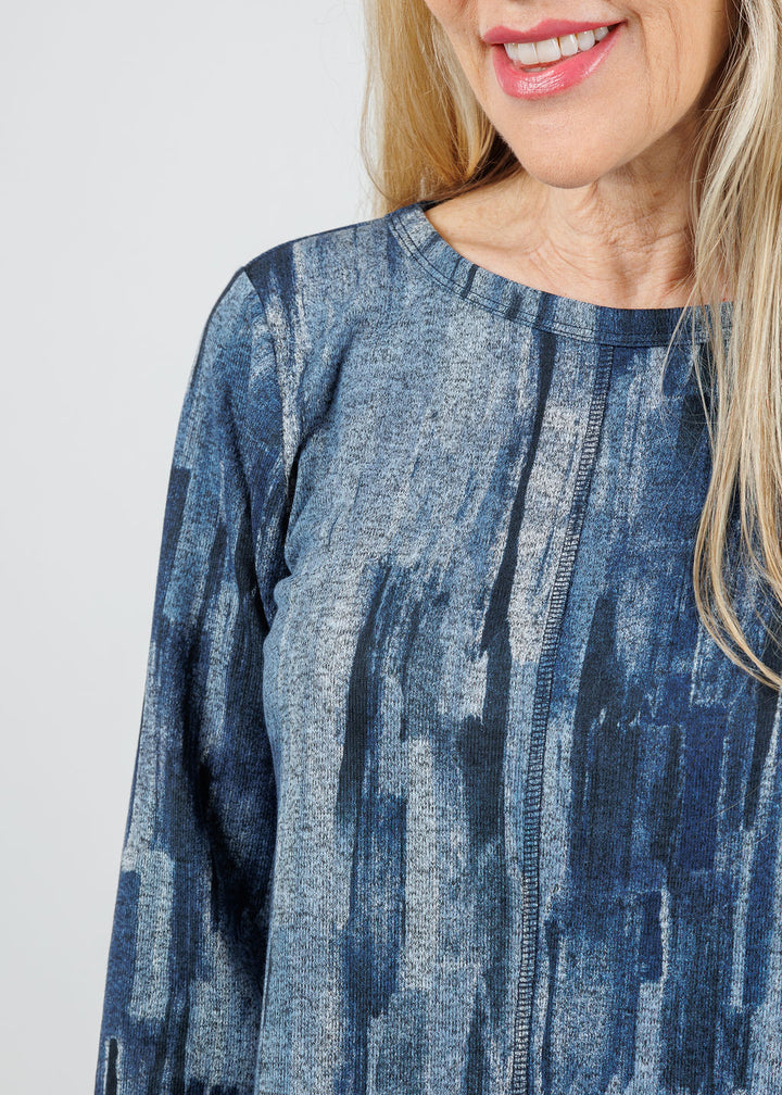 Elliott Lauren Blue Note Center Seam Tee available at Barbara Katz