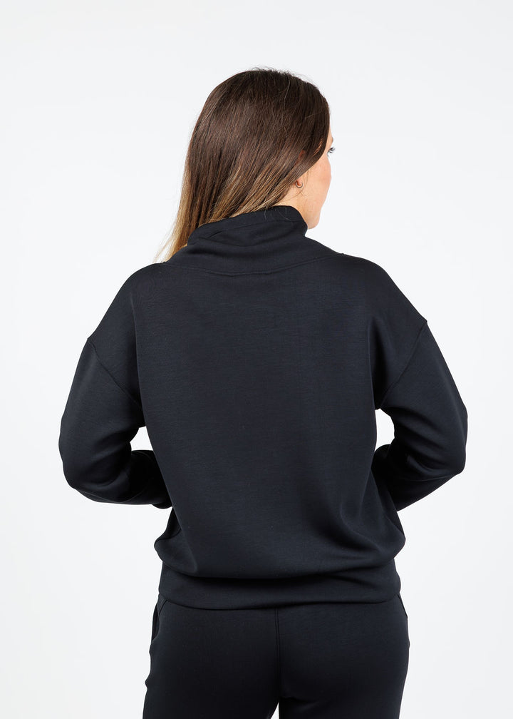 Elliott Lauren Comfort Zone Cowl Sweater in Black available at Barbara Katz