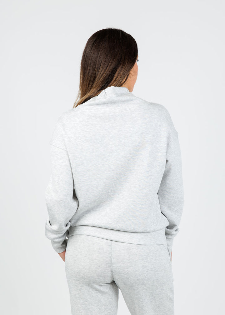 Elliott Lauren Comfort Zone Cowl Sweater in Grey available at Barbara Katz
