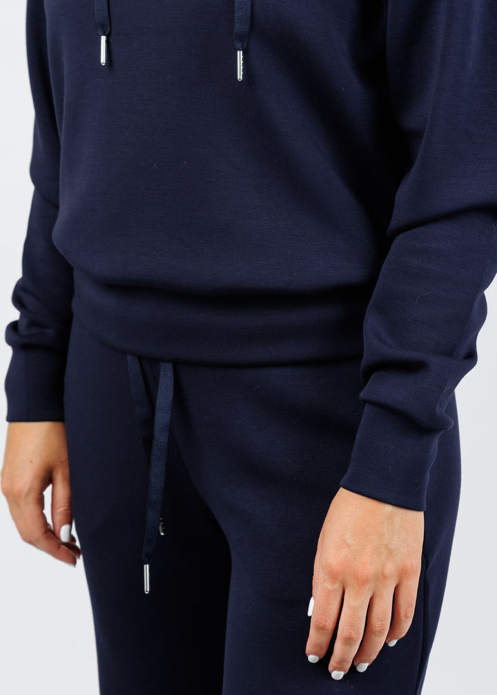 Elliott Lauren Comfort Zone Cowl Sweater & Sweatpants in Navy available at Barbara Katz