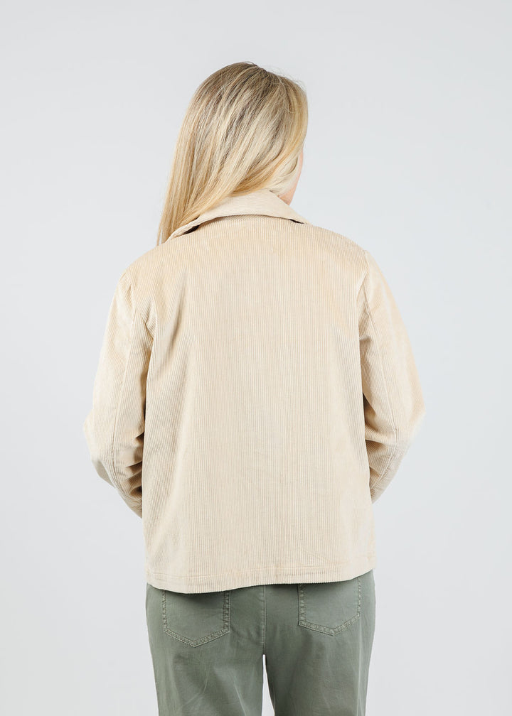 Elliott Lauren Corduroy Double-Breasted Jacket in Natural available at Barbara Katz